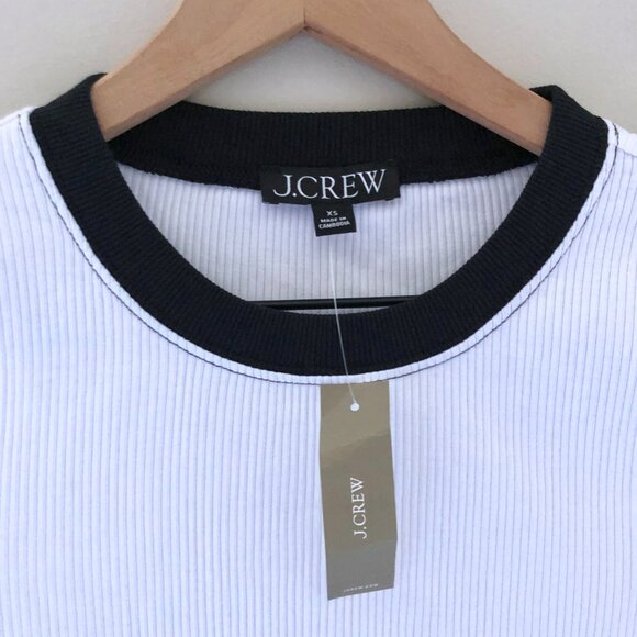 NWT J.Crew Vintage Rib T-shirt with Contrast Trim - Picture 4 of 4